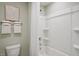 Clean bathroom with shower/tub combo at 6437 Alfalfa Ln, Wake Forest, NC 27587