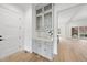Elegant built-in cabinet with glass doors and ample storage at 2637 Trifle Ln, Wake Forest, NC 27587