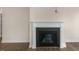 Modern gas fireplace with a sleek, dark stone surround at 280 Umstead St, Sanford, NC 27330