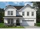 Two-story house with white siding, gray roof, and stone accents at 8740 Maxine St # 7 Selma, Willow Springs, NC 27592