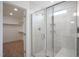 Walk-in shower with tile surround and glass enclosure at 8740 Maxine St # 7 Selma, Willow Springs, NC 27592