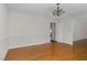 Dining room with hardwood floors and chandelier at 1204 Breedlove Rd, Nashville, NC 27856