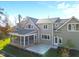 Aerial view of house showcasing large screened porch at 154 Leatherwood Ln, Chapel Hill, NC 27517