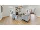 Open living area with hardwood floors, fireplace and neutral color palette at 154 Leatherwood Ln, Chapel Hill, NC 27517