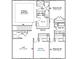Second floor plan includes primary bedroom, two additional bedrooms, and two bathrooms at 30 Calabria Ct, Franklinton, NC 27525