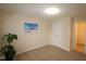 Bedroom with closet and bathroom access at 2410 Huntscroft Ln # 203, Raleigh, NC 27617