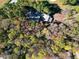Aerial view of property highlighting its location and landscaping at 318 Rawls Church Rd, Angier, NC 27501