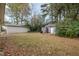 Large backyard with detached garage and storage shed at 511 Elmira Ave, Durham, NC 27707