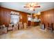Kitchen with wood cabinets and a retro aesthetic at 511 Elmira Ave, Durham, NC 27707