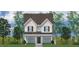 Two-story home with gray siding, brown roof, and white trim at 744 Georgia'S Landing Pkwy # 5, Raleigh, NC 27603