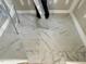 Unfinished bathroom with marble-look tile flooring at 168 Daphine Dr, Hillsborough, NC 27278