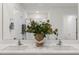Bathroom with double vanity and large mirror at 2010 Fletchers Ridge Dr, Durham, NC 27703