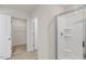 Bathroom with shower, closet, and tile floor at 2010 Fletchers Ridge Dr, Durham, NC 27703