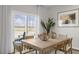 Dining area with sliding glass doors leading to the patio at 2010 Fletchers Ridge Dr, Durham, NC 27703