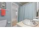 Bathroom with a tub shower combo and single vanity at 715 Engleman Ave, Burlington, NC 27215