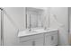 Double vanity bathroom with modern finishes at 7549 Michelle Rd, Rocky Mount, NC 27803