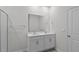 Bright bathroom boasts double vanity and a shower at 7586 Michelle Rd, Rocky Mount, NC 27803