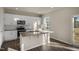 Spacious kitchen featuring an island and hardwood floors at 7622 Michelle Rd, Rocky Mount, NC 27803