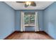 Bedroom featuring hardwood floors and a ceiling fan at 3240 Hillcastle Trl, Chapel Hill, NC 27516