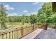 Deck with wooded views and pond views at 3240 Hillcastle Trl, Chapel Hill, NC 27516