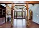 Living room with stone fireplace and hardwood floors at 3240 Hillcastle Trl, Chapel Hill, NC 27516