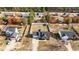 Aerial view of house with large backyard and shed at 391 Northview Dr, Sanford, NC 27332