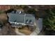 Aerial view of a two-story house with a large backyard at 8012 Llewellyn Ct, Raleigh, NC 27613