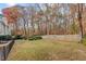 Large backyard with a wooden fence and mature trees at 8012 Llewellyn Ct, Raleigh, NC 27613