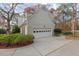 Spacious two-car garage with built-in shelving and storage at 8012 Llewellyn Ct, Raleigh, NC 27613