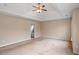 Spacious Primary bedroom with high ceilings and ceiling fan at 135 Station Dr, Morrisville, NC 27560