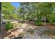 Spacious backyard with mature trees and a large grassy area at 1800 Rosewood Ave, Rocky Mount, NC 27801