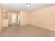 Spacious bedroom with carpet and access to bathroom at 219 Rosedale Creek Dr, Durham, NC 27703