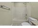 Bathroom with tub and shower at 3064 Carolina Way, Sanford, NC 27332