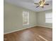 Bedroom with ceiling fan and laminate wood floors at 3064 Carolina Way, Sanford, NC 27332