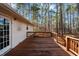 Deck with view of wooded backyard at 3064 Carolina Way, Sanford, NC 27332