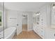 Elegant bathroom with soaking tub, double vanity, and ample storage at 3128 Gold Dust Ln, Willow Springs, NC 27592