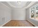 Spacious office with hardwood floors and large window at 3128 Gold Dust Ln, Willow Springs, NC 27592