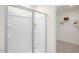 Walk in shower with glass enclosure and closet at 110 Tobacco Woods Dr, Youngsville, NC 27596