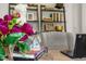 Close up of home office features, showcasing decor and laptop at 110 Tobacco Woods Dr, Youngsville, NC 27596