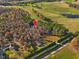 Aerial view of property highlighting its location in a quiet, rural setting at 505 Lucian Hilliard Rd, Goldston, NC 27252