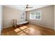 Bedroom with hardwood floors and ceiling fan at 5813 Cheek Rd, Durham, NC 27704