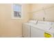 Laundry room with washer, dryer, and shelving at 2124 Star Sapphire Dr, Raleigh, NC 27610