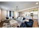 Open living space with kitchen and island view at 407 Eagle Ct, Henderson, NC 27536