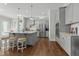 Modern kitchen featuring stainless steel appliances and a large island at 5301 Beckom St, Raleigh, NC 27616