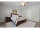 Main bedroom with ceiling fan and window at 80 Black Oak Pl, Spring Lake, NC 28390