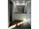 Double vanity bathroom with granite countertop and white cabinets at 186 Pate Landing Dr, Selma, NC 27576