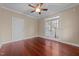 Spacious office with hardwood floors and access to the staircase at 2124 Karns Pl, Raleigh, NC 27614