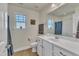 Simple bathroom with single vanity, toilet, and shower at 105 Valleycruise Cir, Garner, NC 27529