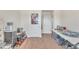 Bedroom with built-in shelving, LEGOs, and workspace at 105 Valleycruise Cir, Garner, NC 27529