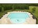 Community swimming pool with lounge chairs at 1219 Shining Water Ln, Creedmoor, NC 27522